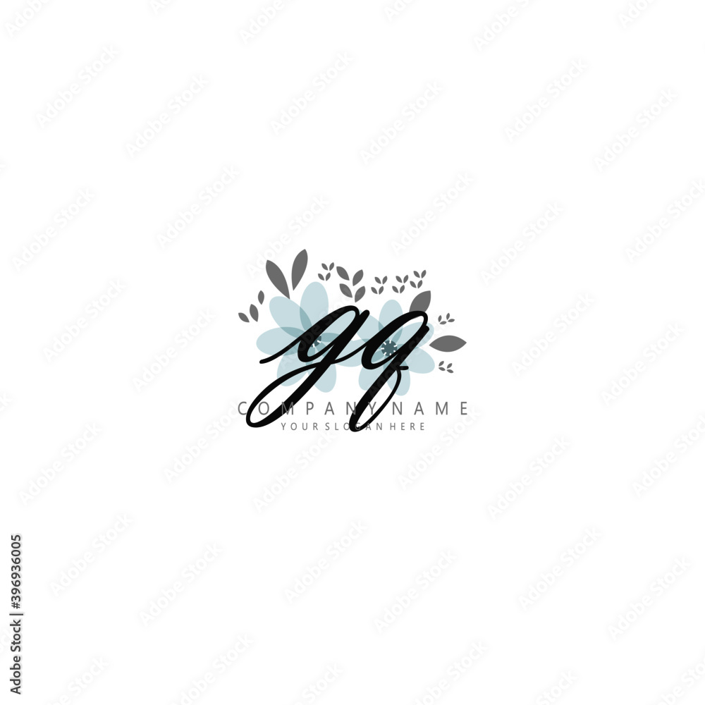 GQ Initial handwriting logo template vector
GQ Initial handwriting logo template vector