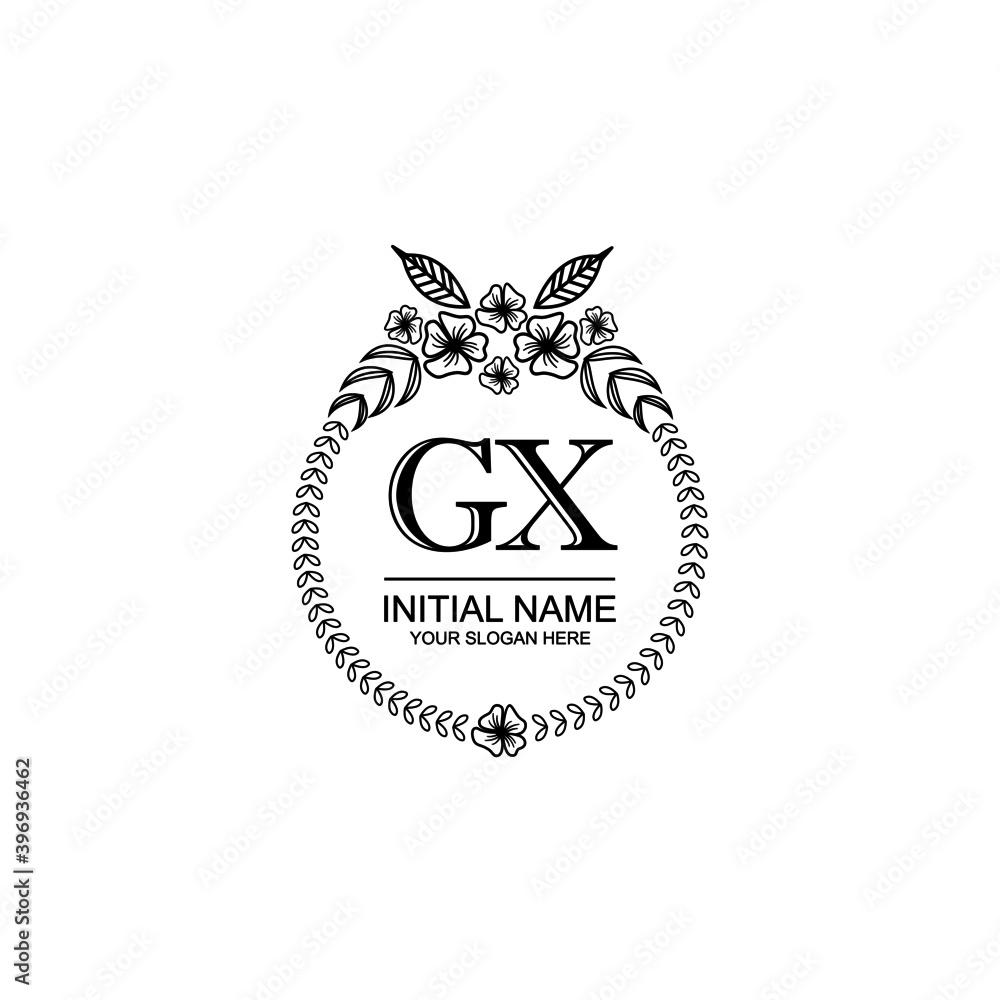 GX Initial handwriting logo template vector
GX Initial handwriting logo template vector