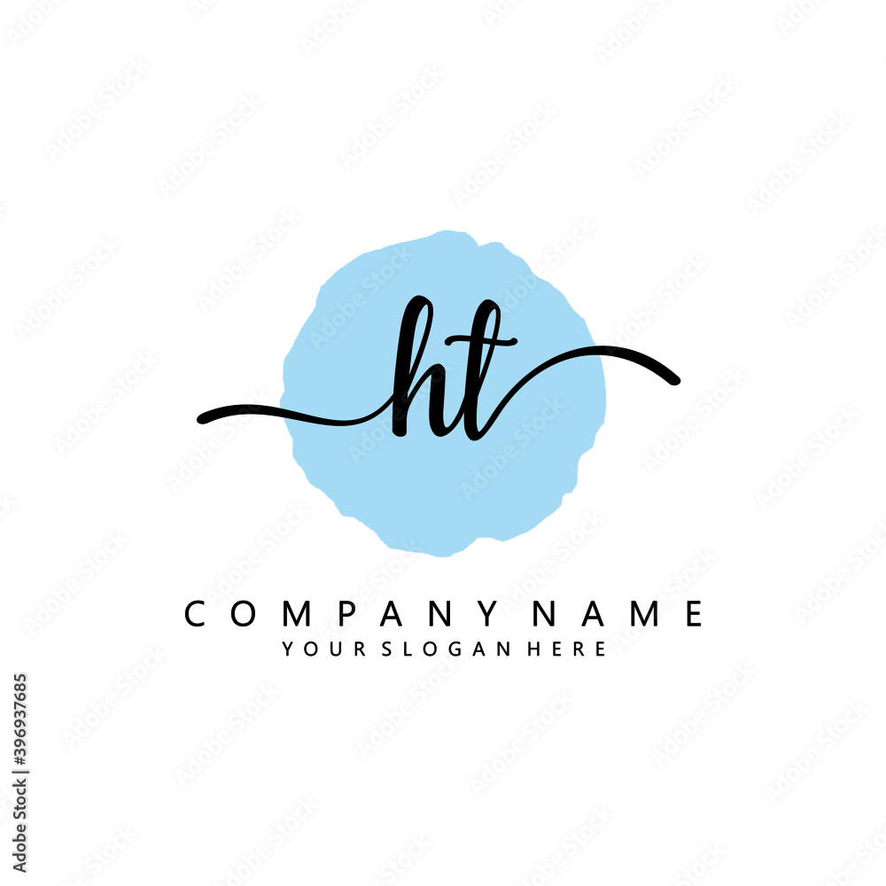 HT Initial handwriting logo template vector
HT Initial handwriting logo template vector