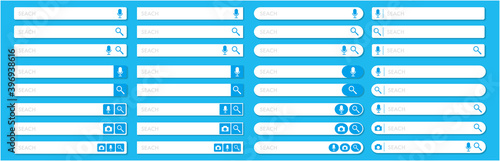 Illustration of search bar set