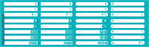 Illustration of search bar set