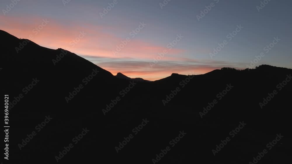 Silhouette of mountains and peaks before sunrise. Silhouette of mountains and peaks before sunrise.