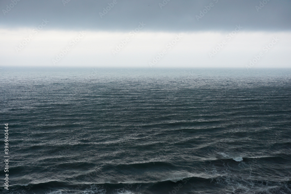 the surface of the Atlantic ocean in cloudy weather the surface of the Atlantic ocean in cloudy weather