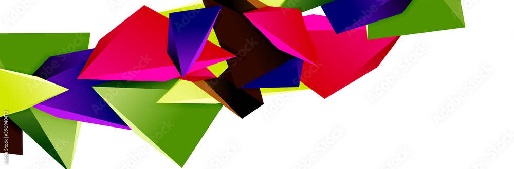 Triangle mosaic abstract background, 3d triangular low poly shapes. Geometric vector illustration for covers, banners, flyers and posters and other Triangle mosaic abstract background, 3d triangular low poly shapes. Geometric vector illustration for covers, banners, flyers and posters and other