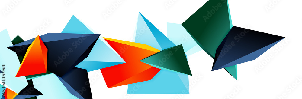 Triangle mosaic abstract background, 3d triangular low poly shapes. Geometric vector illustration for covers, banners, flyers and posters and other Triangle mosaic abstract background, 3d triangular low poly shapes. Geometric vector illustration for covers, banners, flyers and posters and other