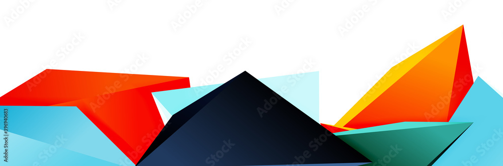 Triangle mosaic abstract background, 3d triangular low poly shapes. Geometric vector illustration for covers, banners, flyers and posters and other Triangle mosaic abstract background, 3d triangular low poly shapes. Geometric vector illustration for covers, banners, flyers and posters and other