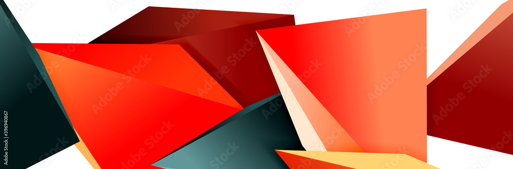 Triangle mosaic abstract background, 3d triangular low poly shapes. Geometric vector illustration for covers, banners, flyers and posters and other Triangle mosaic abstract background, 3d triangular low poly shapes. Geometric vector illustration for covers, banners, flyers and posters and other