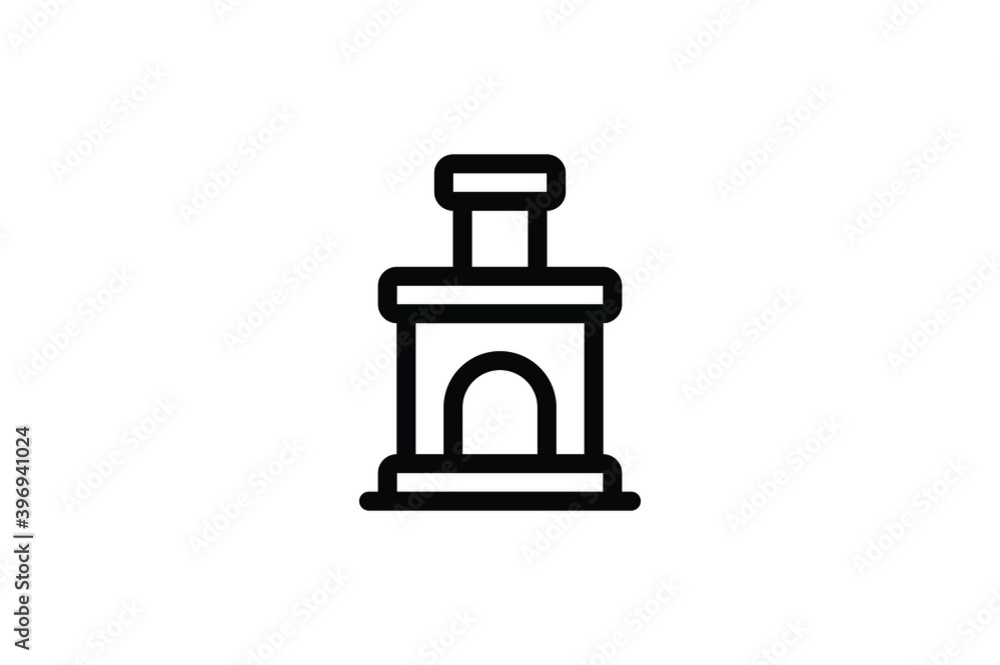Thanksgiving Outline Icon - Fire Place Thanksgiving Outline Icon - Fire Place