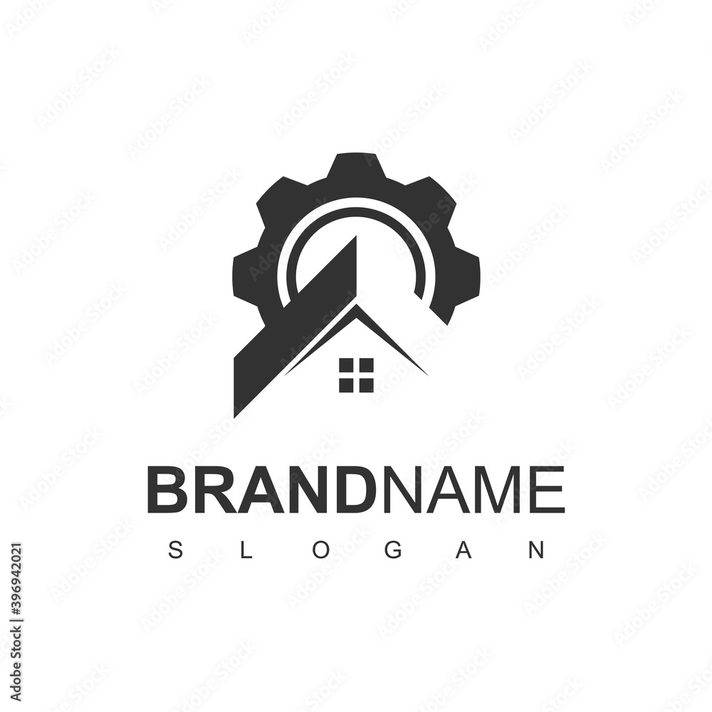 House, Garage Logo Design Template