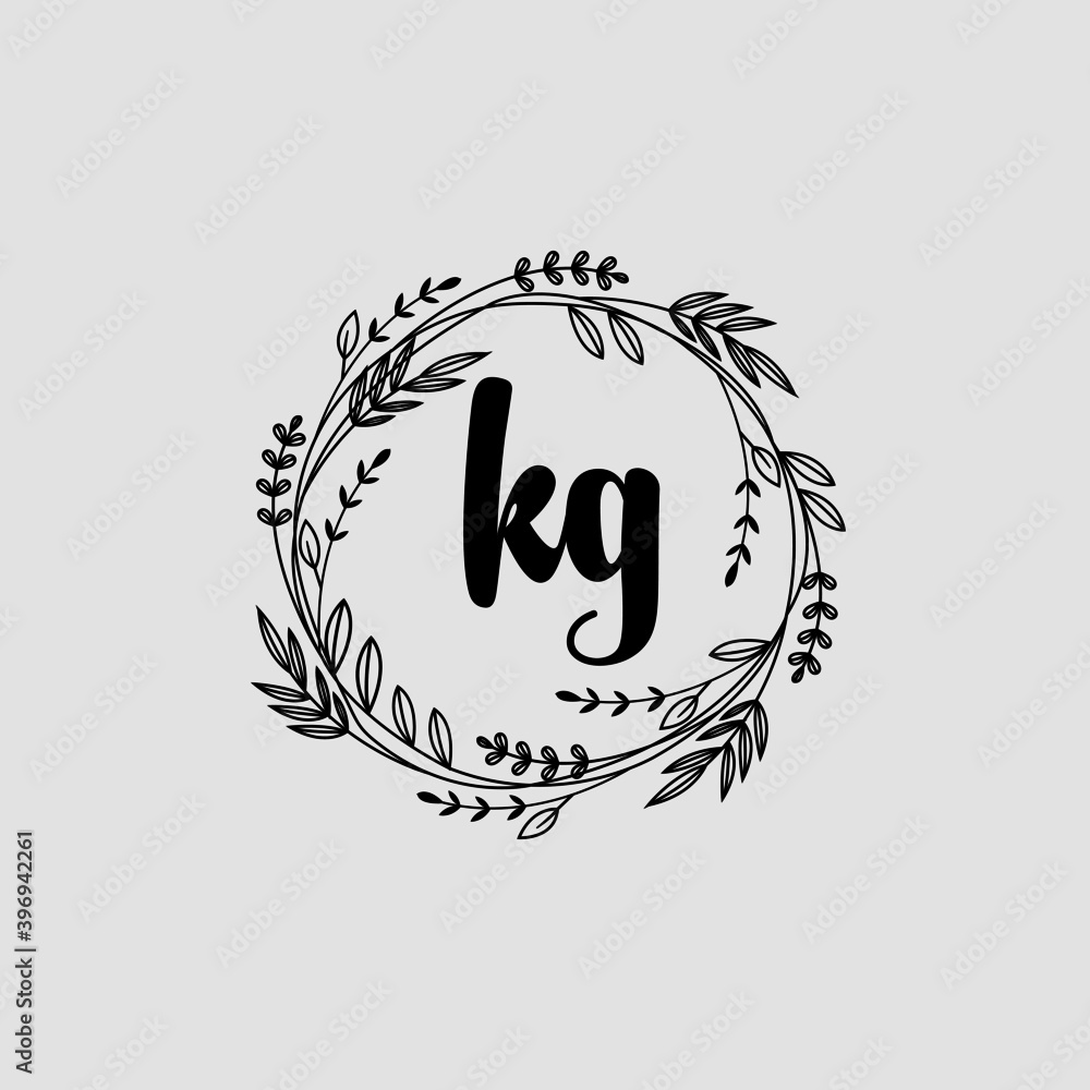 KG Initial handwriting logo template vector
KG Initial handwriting logo template vector