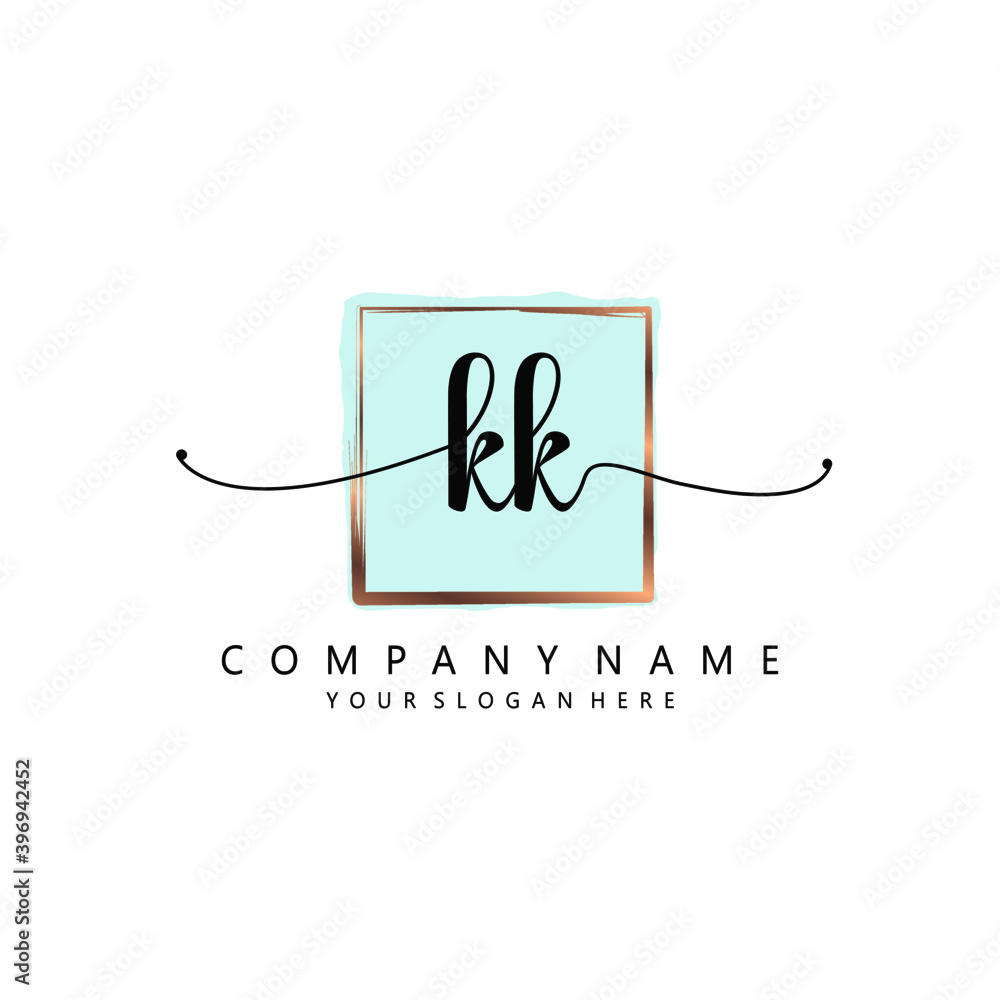 KK Initial handwriting logo template vector
KK Initial handwriting logo template vector