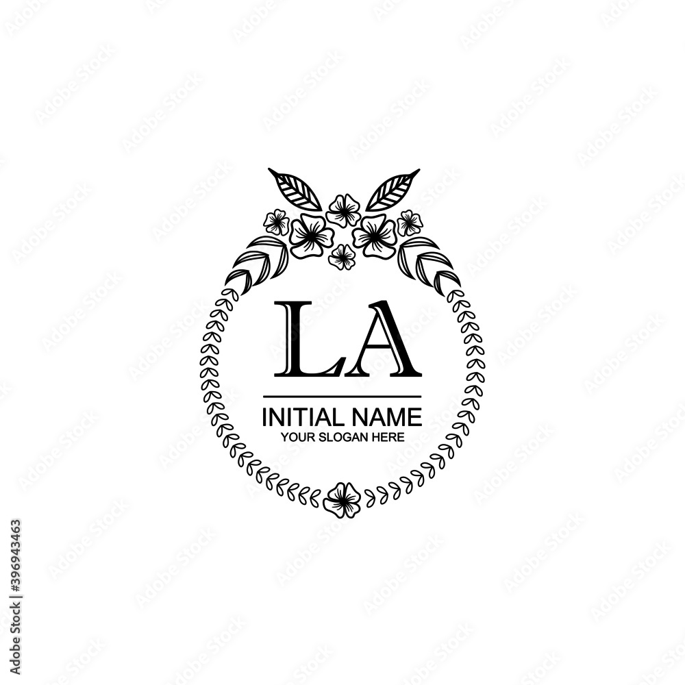 LA Initial handwriting logo template vector
LA Initial handwriting logo template vector