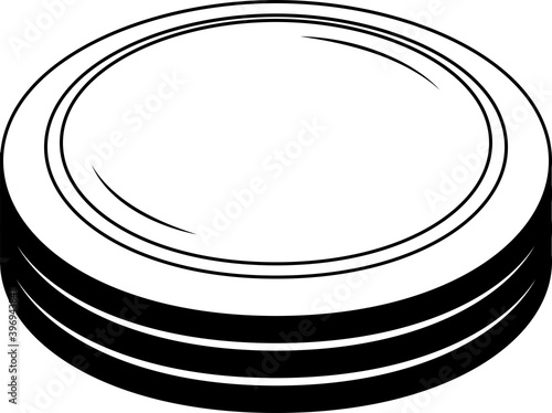 Monochrome 3 stacked Coin medals