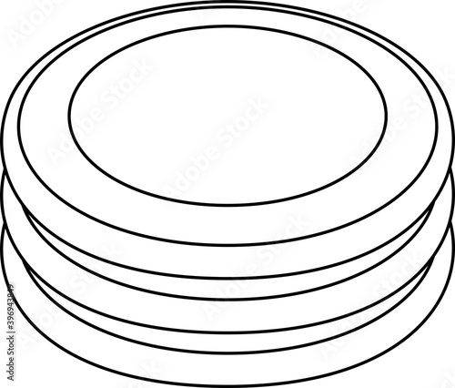Monochrome 3 stacked Coin medals