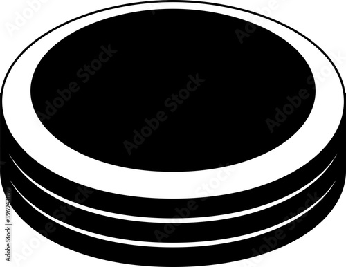Monochrome 3 stacked Coin medals