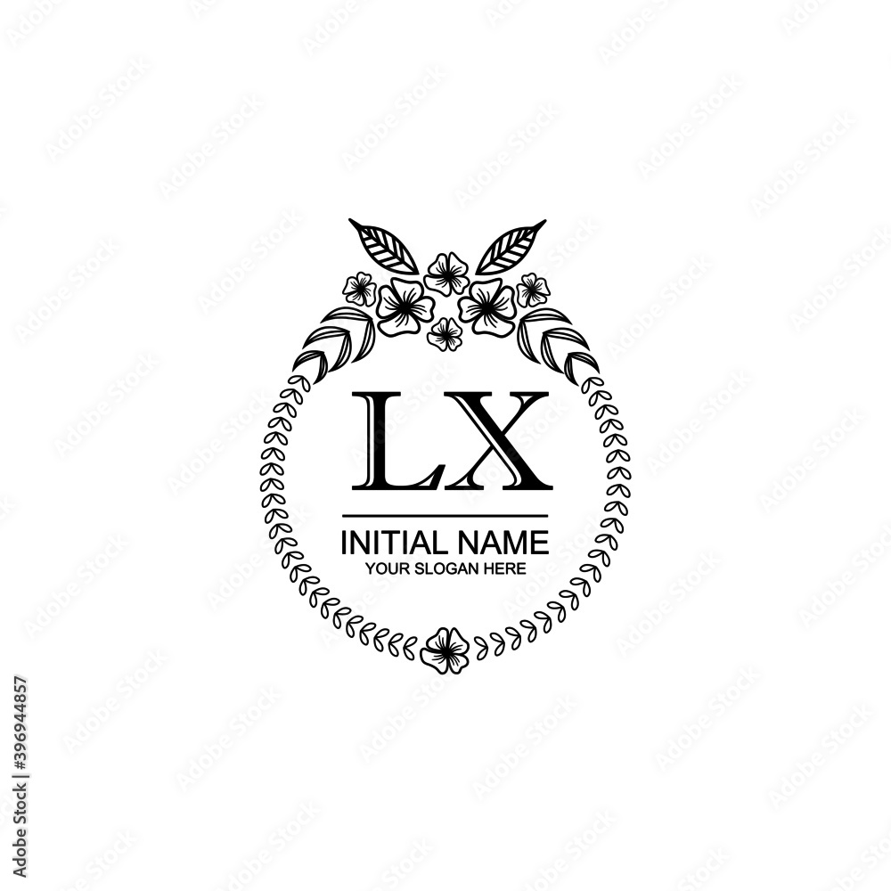 LX Initial handwriting logo template vector LX Initial handwriting logo template vector