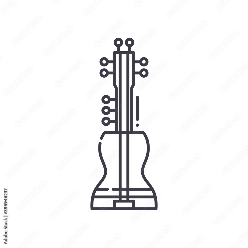 Musical instrument icon, linear isolated illustration, thin line vector, web design sign, outline concept symbol with editable stroke on white background. Musical instrument icon, linear isolated illustration, thin line vector, web design sign, outline concept symbol with editable stroke on white background.