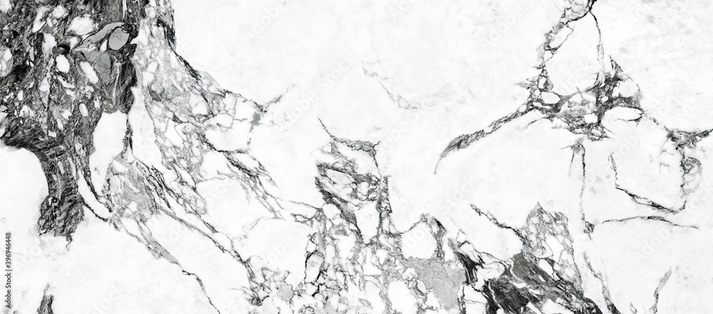 Fototapeta premium horizontal elegant white marble texture for pattern and background. 