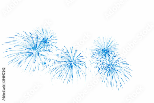 Fireworks illustration art on white background.