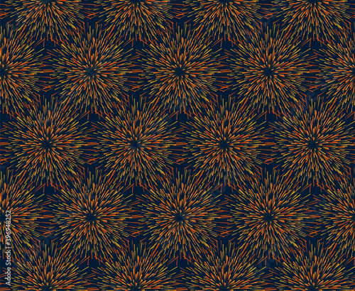 Seamless background with flashes of salute.