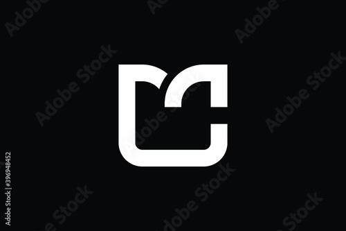 CM logo letter design on luxury background. MC logo monogram initials letter concept. CM icon logo design. MC elegant and Professional letter icon design on black background. M C CM MC