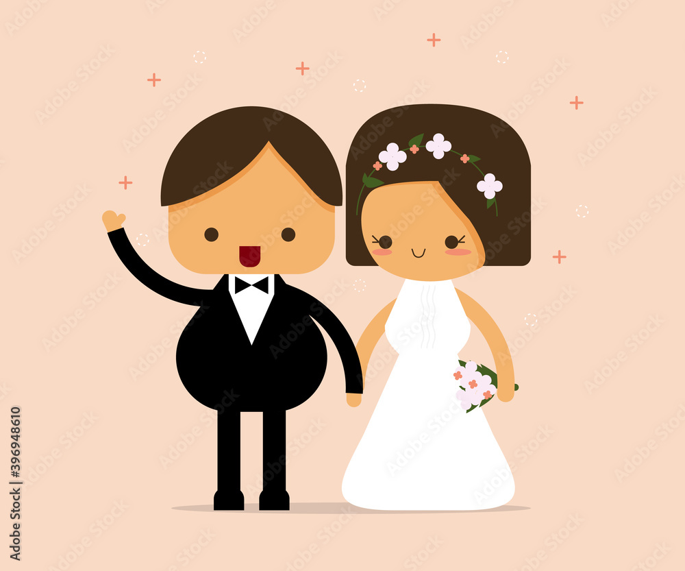 Illustration of wedding wedding couple for invitation card. Illustration of wedding wedding couple for invitation card.