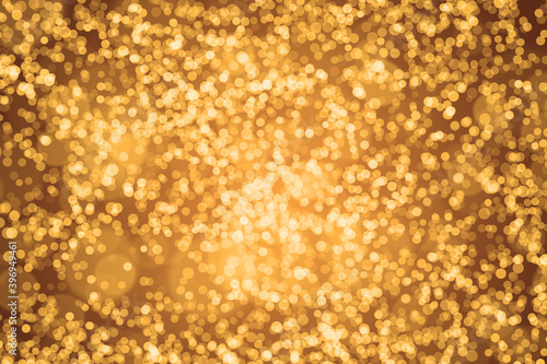 golden christmas bokeh lights background