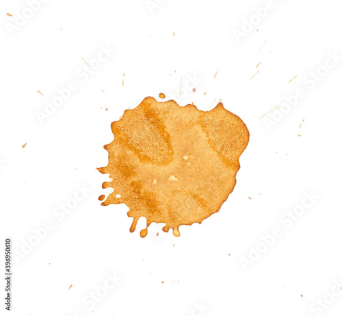 Coffee stain on white background
