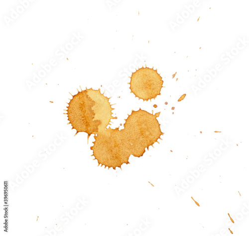 Coffee stains on white back...
