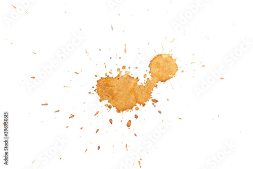 Coffee stain on white backg...