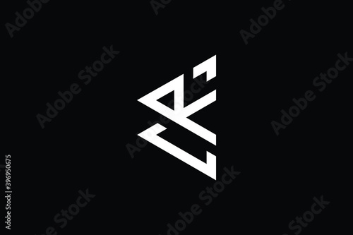 Wallpaper Mural CR logo letter design on luxury background. RC logo monogram initials letter concept. CR icon logo design. RC elegant and Professional letter icon design on black background. C R RC CR Torontodigital.ca