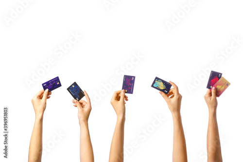 Female hands with credit ca...