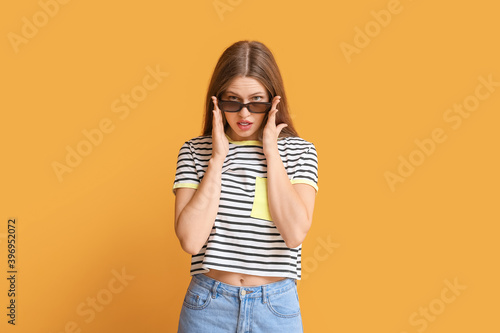 Beautiful woman with stylis...