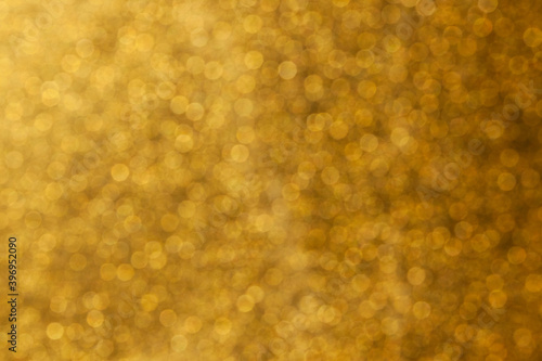 Abstract golden color bokeh backgorund. 