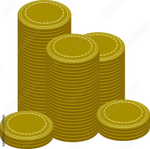Coin medals piled up a lot
