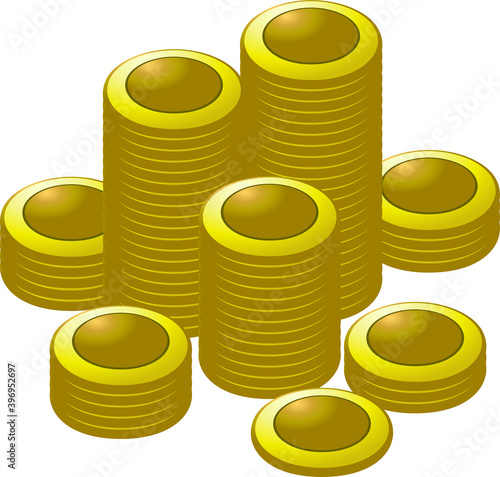Coin medals piled up a lot