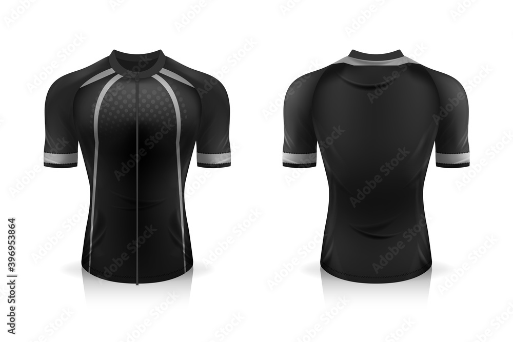 Specification Cycling Jersey template. mock up Sport T Shirt round neck uniform for bicycle apparel . Vector Illustration design , Separate work layers . Specification Cycling Jersey template. mock up Sport T Shirt round neck uniform for bicycle apparel . Vector Illustration design , Separate work layers .
