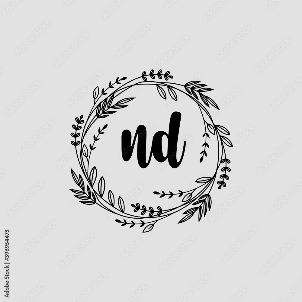 NDND,D Initial handwriting logo template vector NDND,D Initial handwriting logo template vector