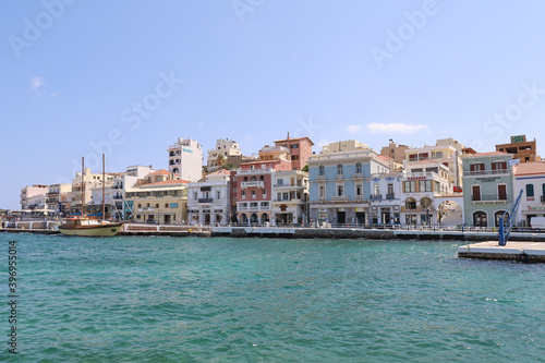 Pier of the port of Agios Nikolaos in Crete, Greece © M.Etcheverry