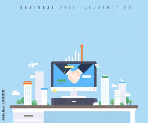Business Desk Illustration
