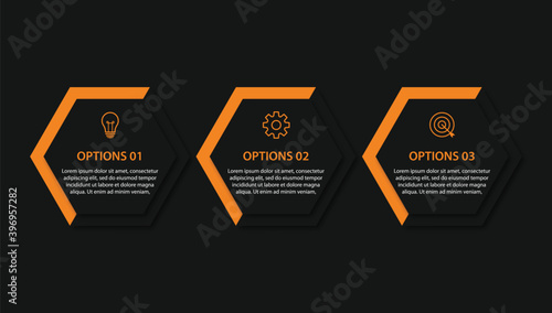 Timeline infographic design element and number options. Business concept with 3 steps. Can be used for workflow layout, diagram, annual report, web design. Vector business template for presentation.