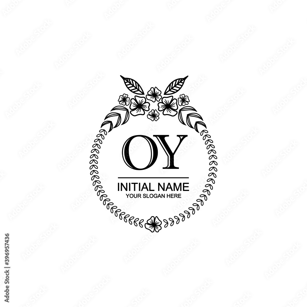 OY Initial handwriting logo template vector OY Initial handwriting logo template vector