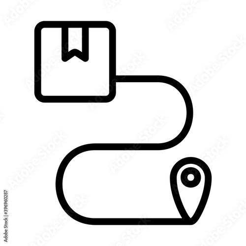 Route icon vector illustration in line style for any projects