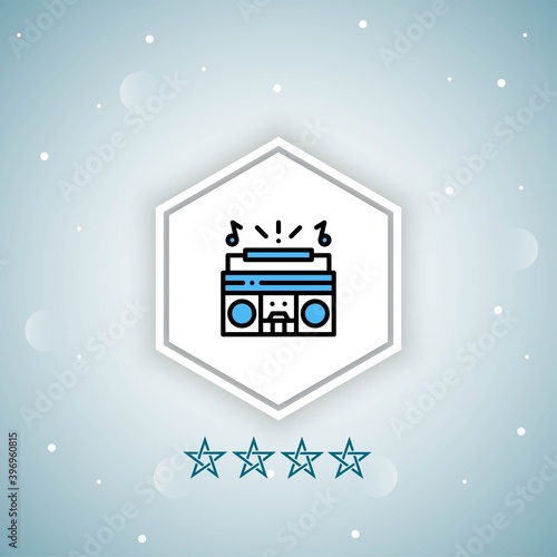     boombox vector icons modern