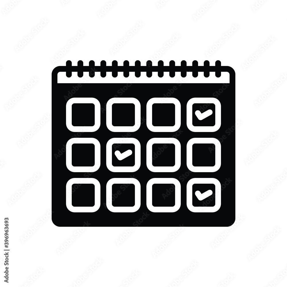 Black solid icon for confirm Black solid icon for confirm