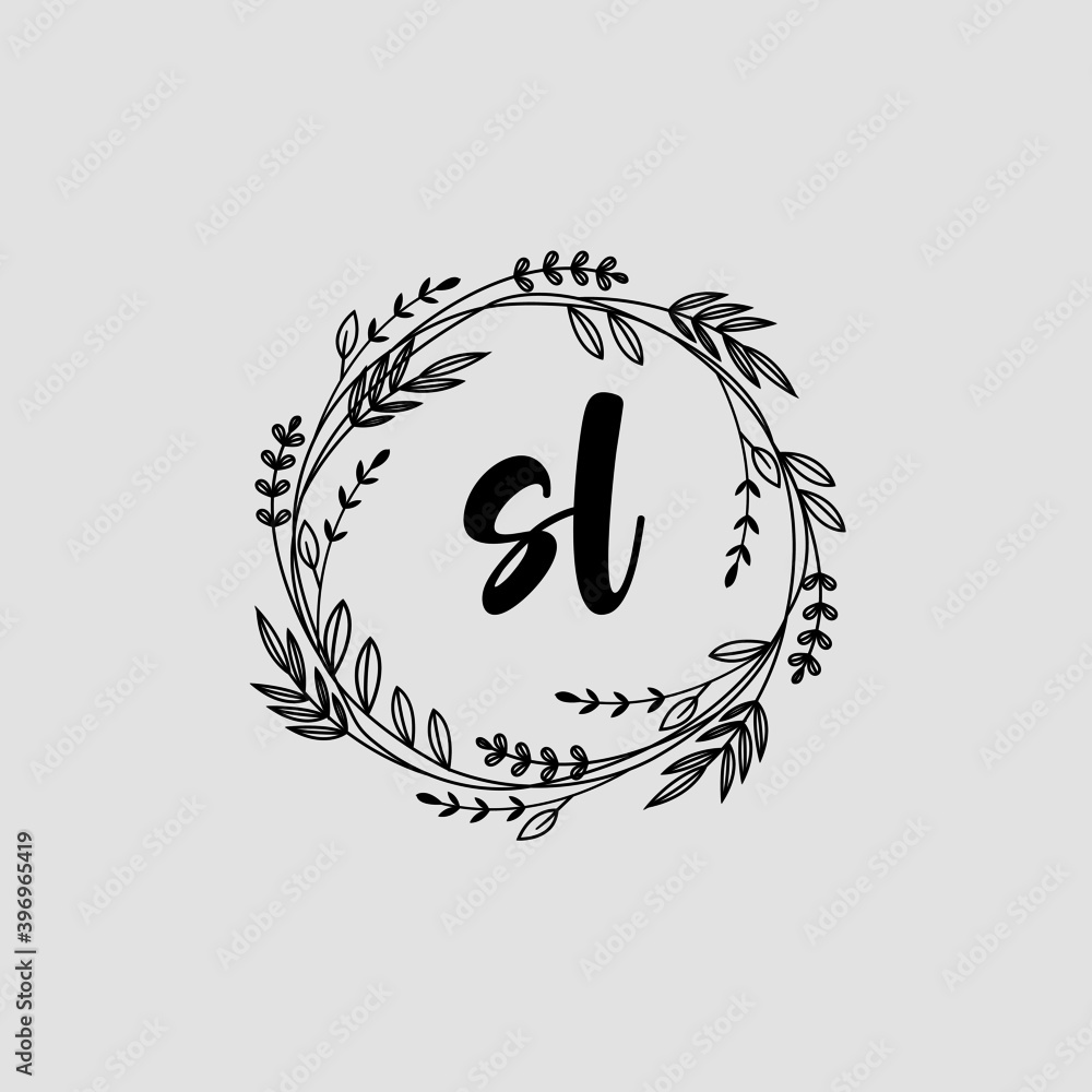 SSL,L Initial handwriting logo template vector SSL,L Initial handwriting logo template vector