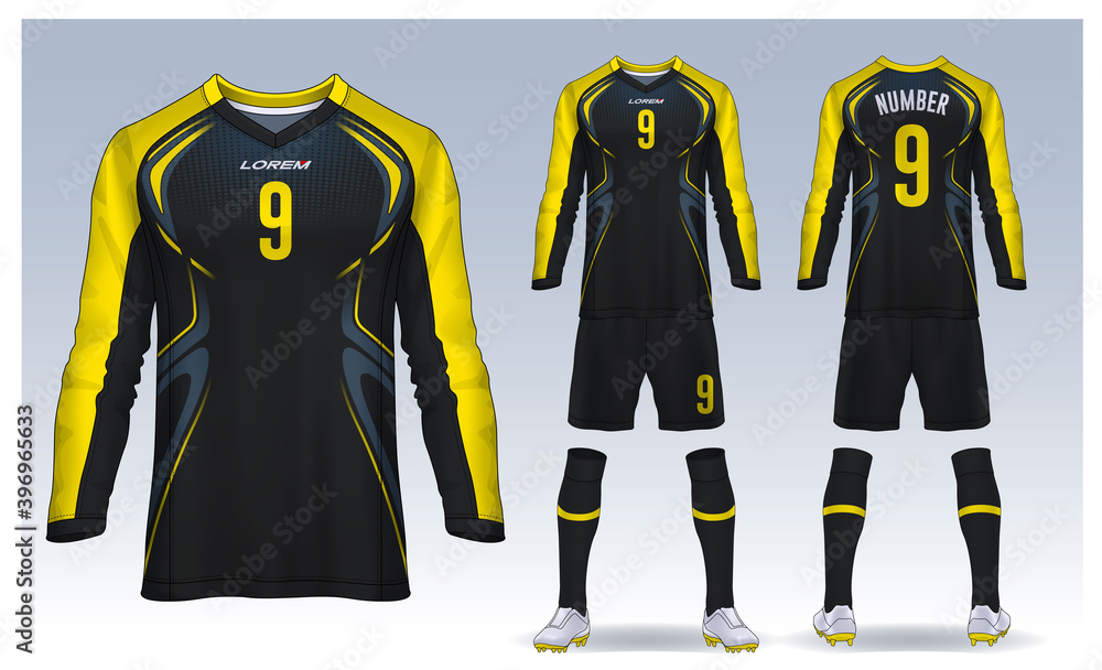Φωτογραφία t-shirt sport design template, Soccer jersey mockup for football club