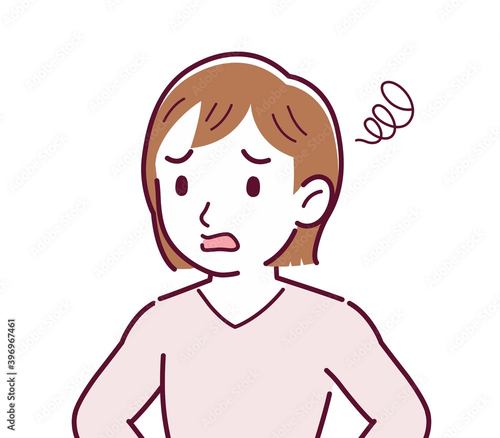 ピンクの長袖の若い女性 ピンクの長袖の若い女性