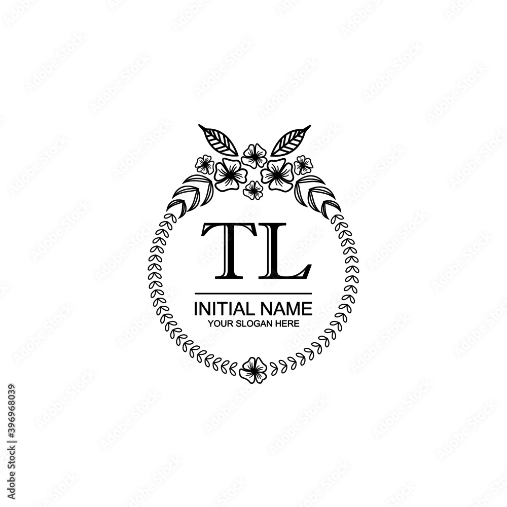 TL Initial handwriting logo template vector TL Initial handwriting logo template vector