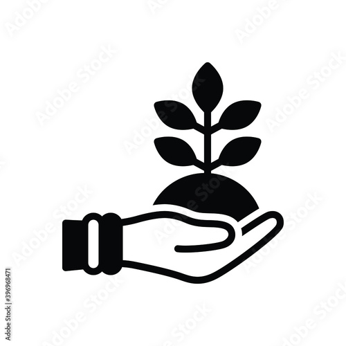 Black solid icon for friendly